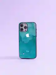 Зеленый чехол на iphone 14 pro max, защитный, силиконовый с пластиком/задняя накладка под мрамор