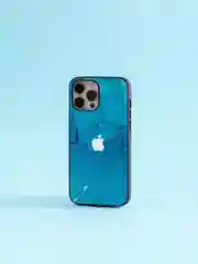 Синий чехол на iphone 14 pro max, защитный, силиконовый с пластиком/задняя накладка под мрамор