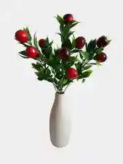 Оранжевый искусственные цветы, ягоды и фрукты на ветке