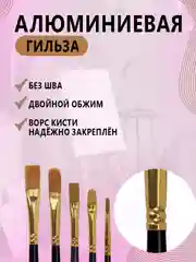 Набор кистей для рисования синтетика, 10 штук