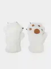 Слоновая кость варежки белые. Варежки лапки