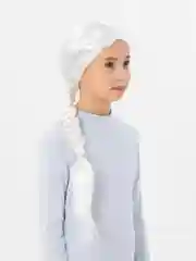 Ледяной парик однотонный c челкой