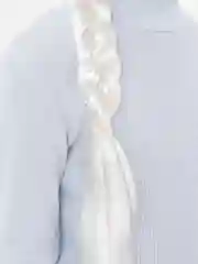 Ледяной парик однотонный c челкой