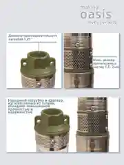 Серый металлик насос скважинный погружной для воды "making Oasis everywhere" SN 85/35 L