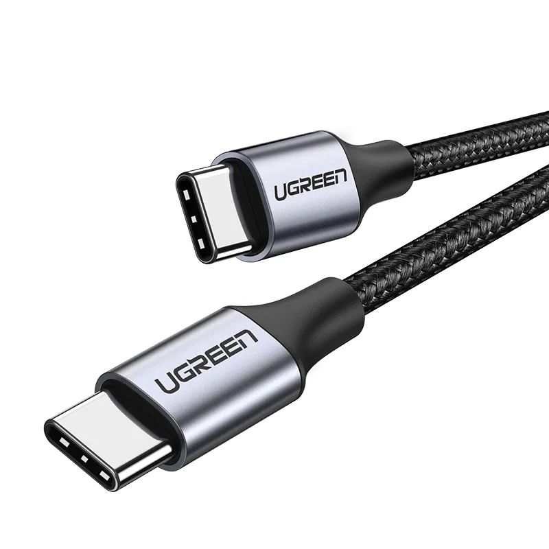 Серый кабель UGREEN US261 (50152) USB 2.0 C M/M Round Cable Nickel Plating Aluminum Shell.