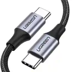 Серый кабель UGREEN US261 (50152) USB 2.0 C M/M Round Cable Nickel Plating Aluminum Shell.