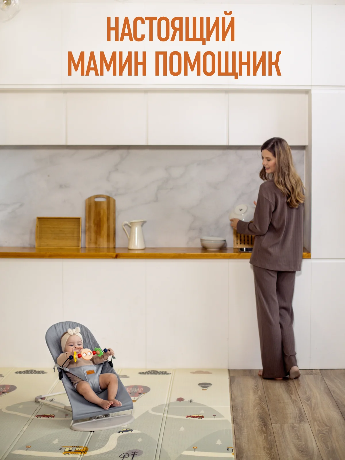 Серый металлик детский складной шезлонг Mamagoods для новорожденных кресло качалка для малышей от 0