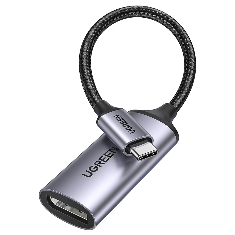 Адаптер UGREEN CM654 (15575) USB-C to DisplayPort 8K@60Hz 10cm Adpter. Длина: 10см.