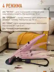 Конфетный детский складной шезлонг Mamagoods для новорожденных кресло качалка для малышей от 0