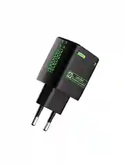 Черный сетевое зарядное устройство Movespeed 1xType-C+1xUSB- A 30W PD2.0 QC3.0 (AC30) EU Black