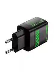 Черный сетевое зарядное устройство Movespeed 1xType-C+1xUSB- A 30W PD2.0 QC3.0 (AC30) EU Black