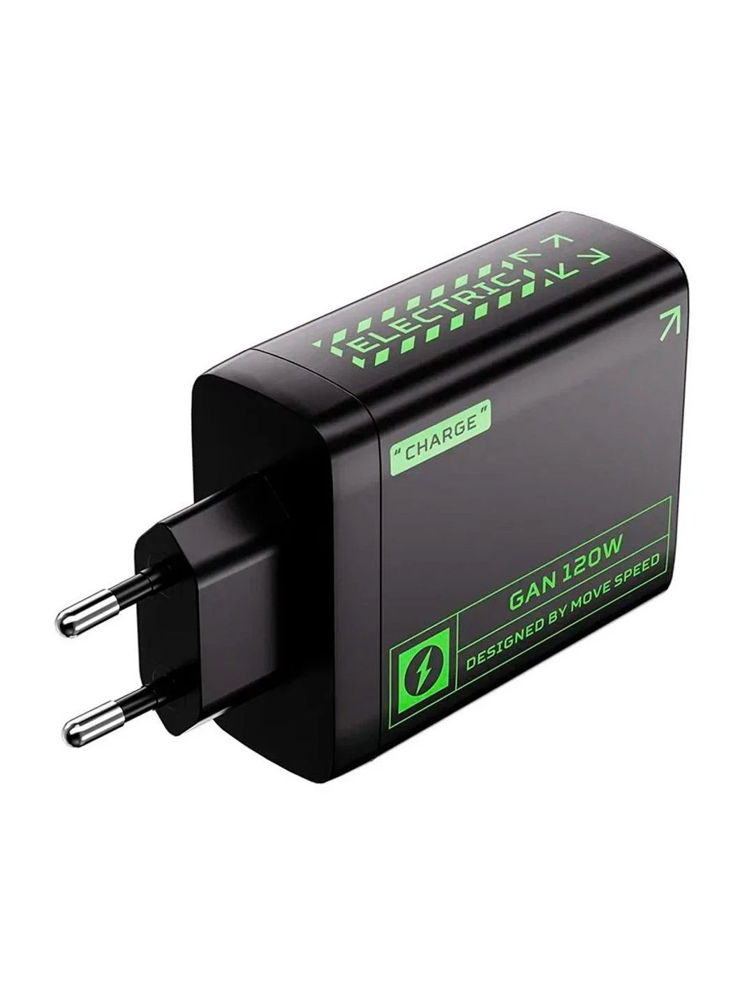 Черный сетевое зарядное устройство Movespeed 2xType-C+1xUSB- A 120W PD2.0 QC3.0 (AC120) EU Black