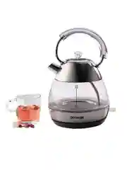 Серебряный чайник электрический Gorenje K17GPD объём 1.7 л., мощность 2200 Вт., стеклянный