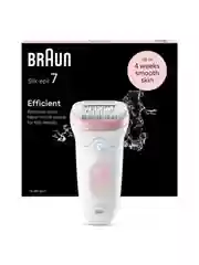 Белый эпилятор женский Braun Silk-epil 7 SE7-000, Li-ion, 2 скорости, 40 пинцетов