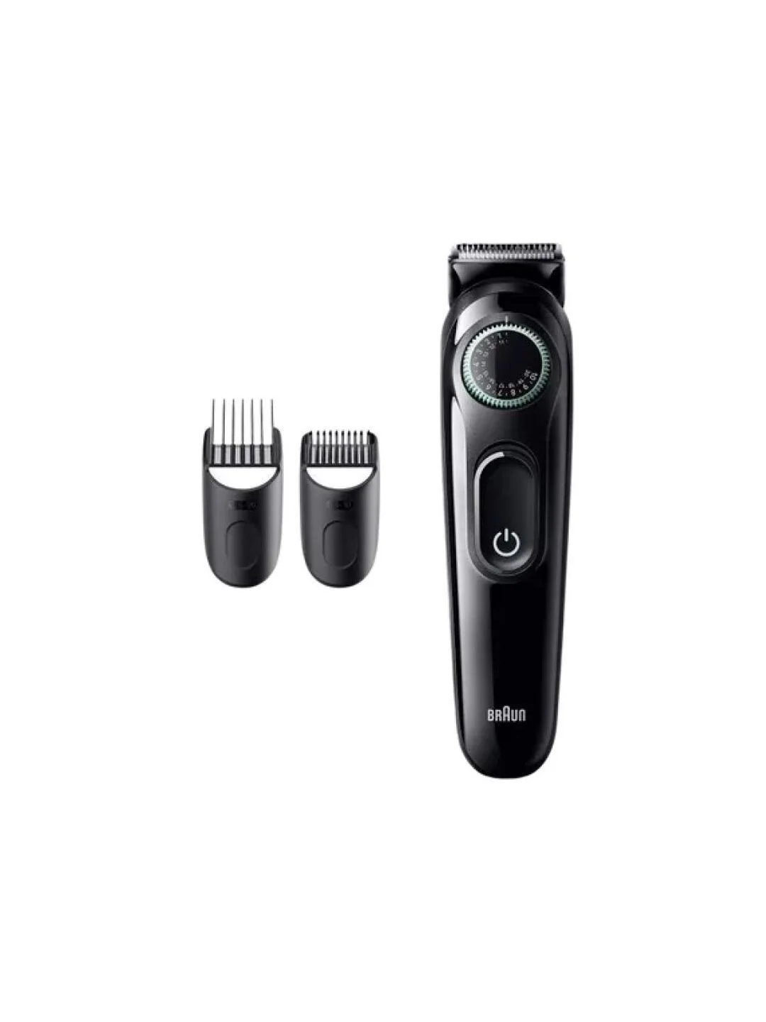 Черный аккумуляторный триммер для бороды и усов Braun BT3411 с 2 насадками, 20 настройками длины