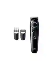 Черный аккумуляторный триммер для бороды и усов Braun BT3411 с 2 насадками, 20 настройками длины