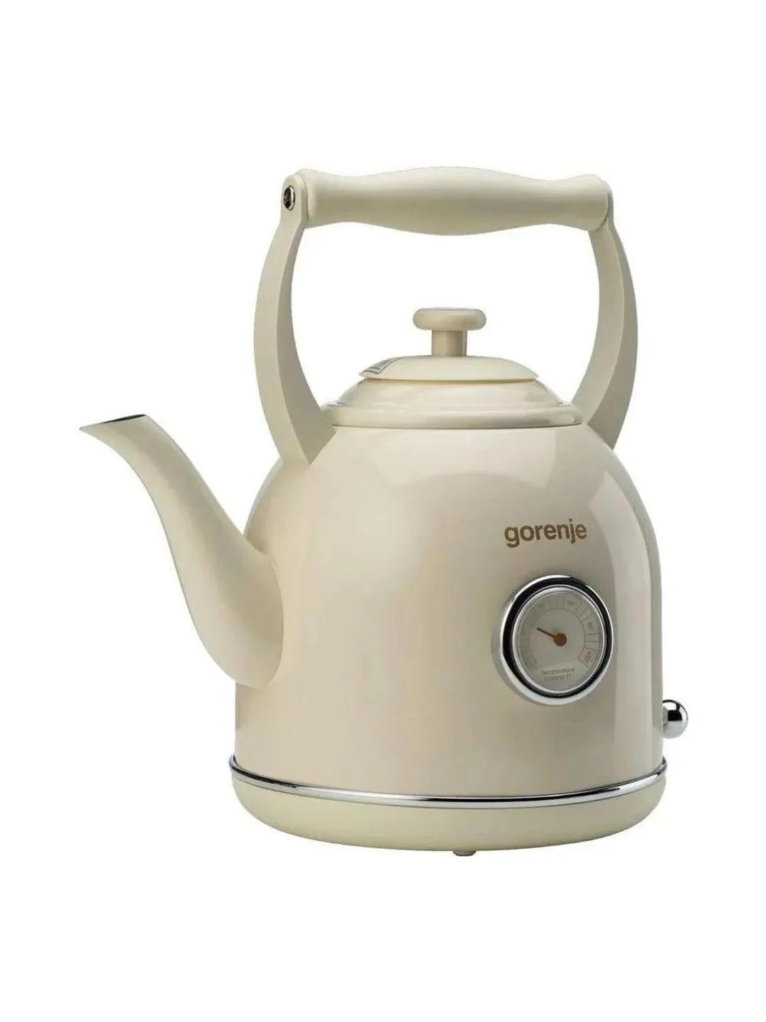Кремовый чайник электрический Gorenje K17CLIN емкость 1.7 л, мощностью 2000 Вт, кремовый