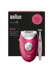 Белый женский эпилятор Braun Silk-epil 3 3-202 с 2 режимами скорости, подсветкой