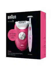 Белый женский эпилятор Braun Silk-epil 3 3-202 с 2 режимами скорости, подсветкой