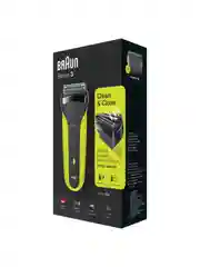 Черный мужская электробритва Braun Series 3 300s Green с быстрой зарядкой и 3 режущими элементами