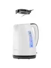 Белый чайник электрический Polaris PWK 1708C Water Way Pro, 2200 Вт, 1.7 л, белый/серый