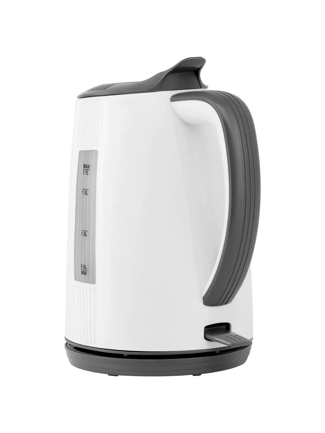 Белый чайник электрический Polaris PWK 1708C Water Way Pro, 2200 Вт, 1.7 л, белый/серый