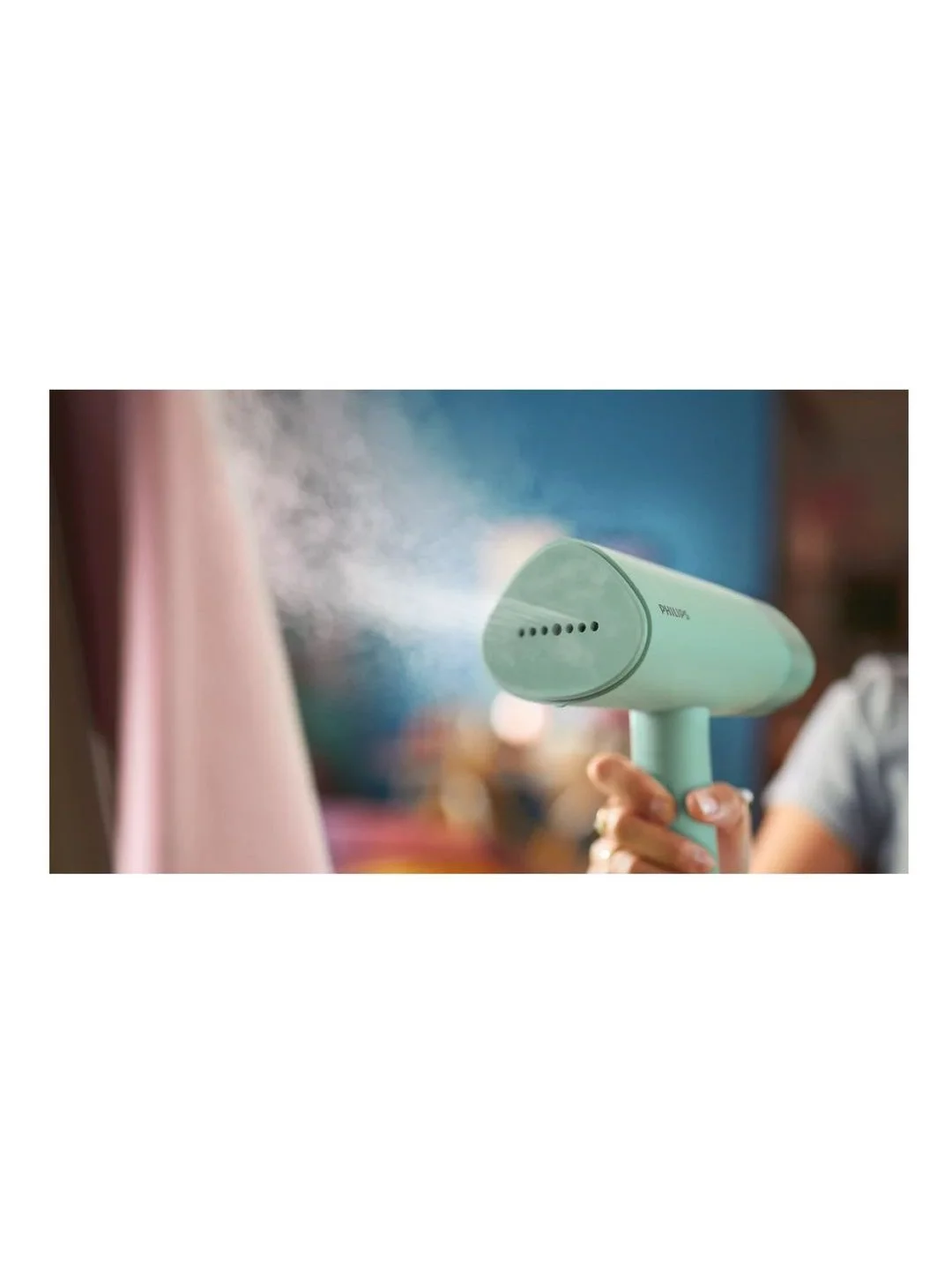 Бирюзовый складной ручной отпариватель Philips STH3010, 1000 Вт, готовность к работе 30 сек