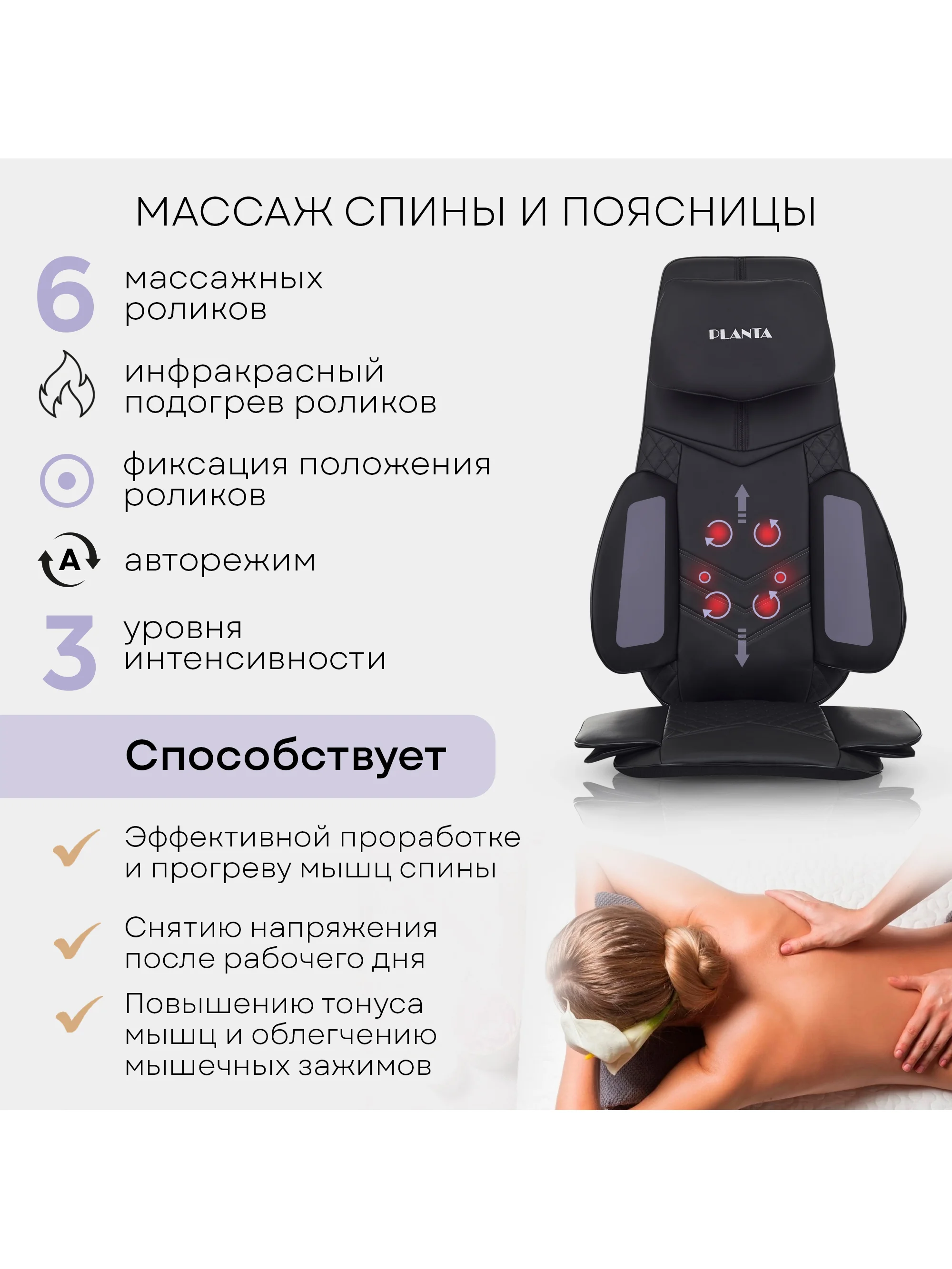 Массажная накидка PLANTA MN-3000 с компрессией
