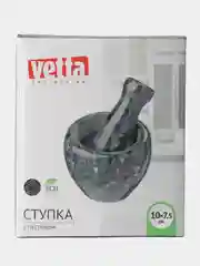 Серый меланж ступка с пестиком из мрамора, 10 см