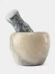 Серый меланж ступка с пестиком из мрамора, 10 см