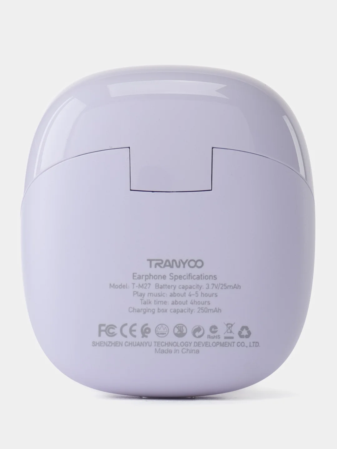 Сиреневый беспроводные наушники TRANYOO Wireless Stereo Earphone TWS, T-M27 "вкладыши"