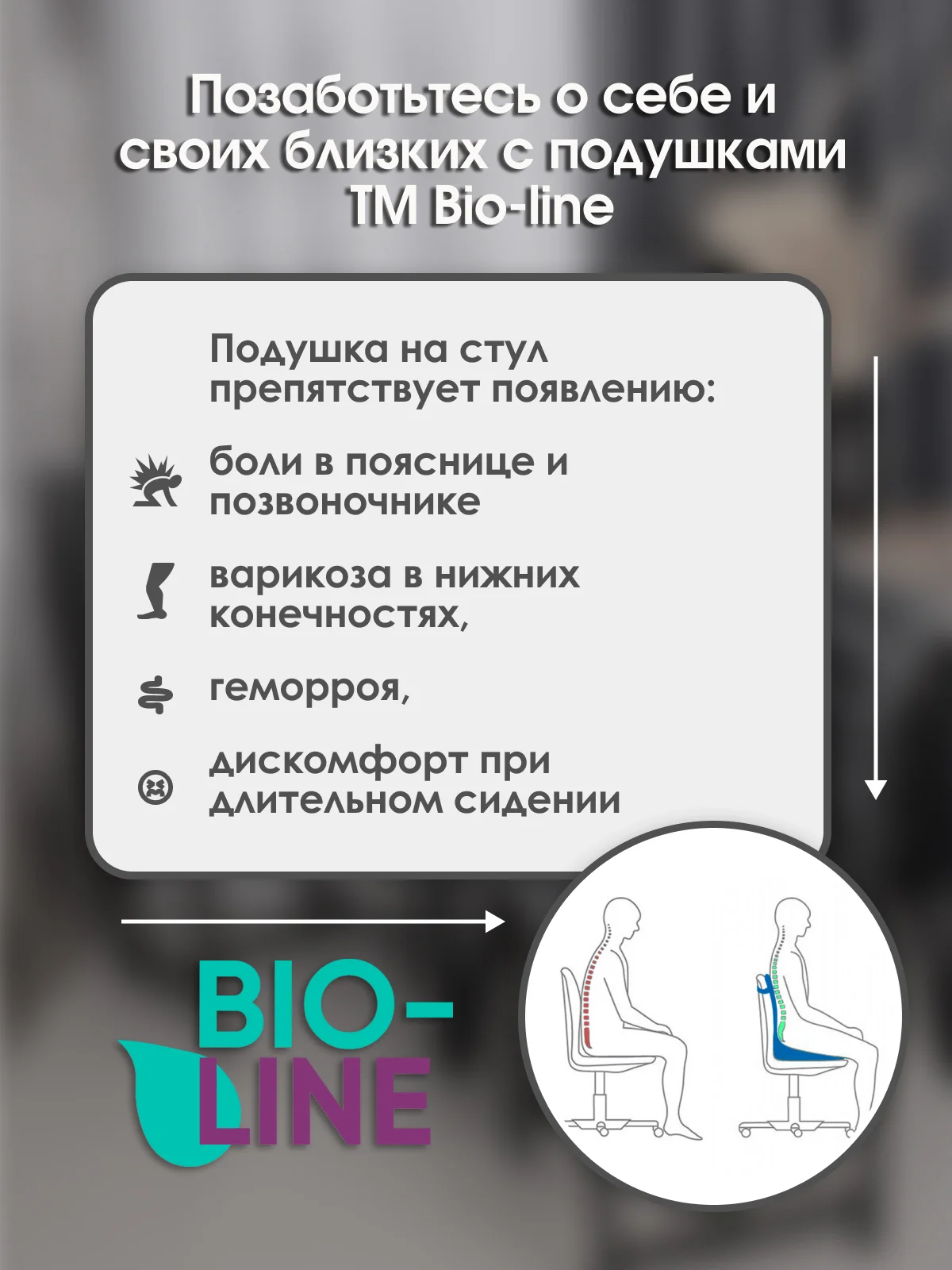 Бордовый подушка на стул Bio-Line со спинкой,на завязках и резинке 85 х 42 х 5 см