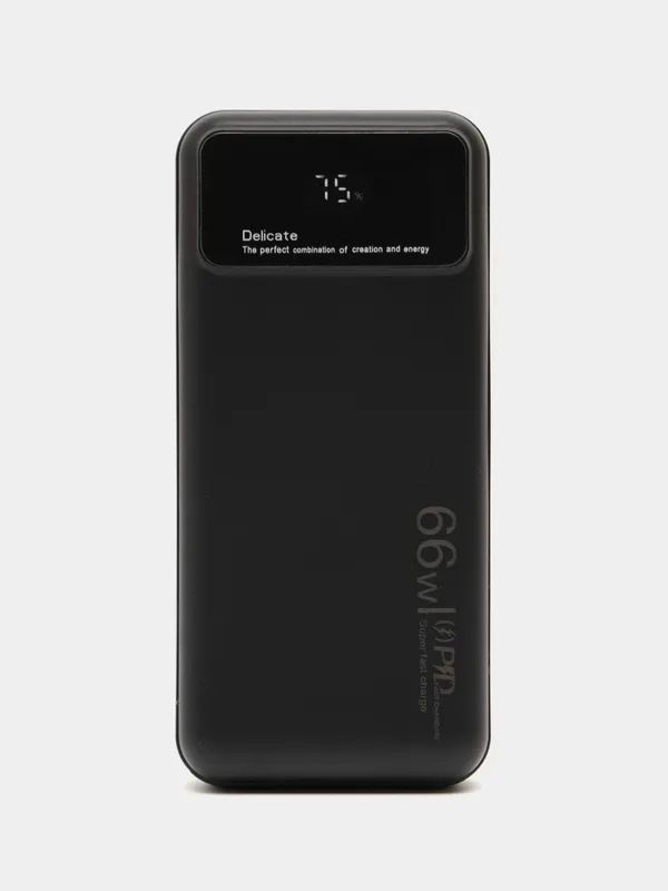 Внешний аккумулятор c быстрой зарядкой с встроенными кабелями Power Bank, 20000/30000 mAh
