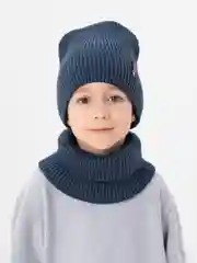 Морской зимний комплект для мальчика 5- 12 лет . Зимняя шапка для мальчика
