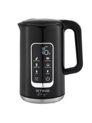 Чайник электрический STINGRAY ST-KT3015A ручной выбор температуры, автоподогрев, черный