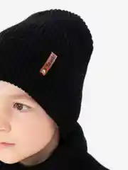 Черный зимний комплект для мальчика 5- 12 лет . Зимняя шапка для мальчика
