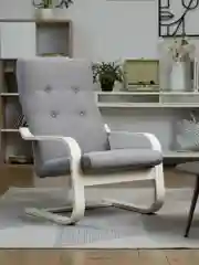 Серый мягкое кресло для отдыха в гостиную Альс