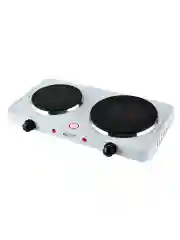 Серый металлик плитка электрическая настольная HOME ELEMENT HE-HP721A, 2 конфорки - чугун, d15/18, белый