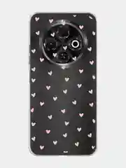 Розовый чехол на Tecno Spark 30C / Текно Спарк 30C прозрачный, с принтом, защита камеры