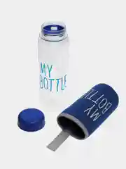 Синий бутылка для воды, 500 мл, My bottle, 19.5 х 6 см, термочехол в комплекте