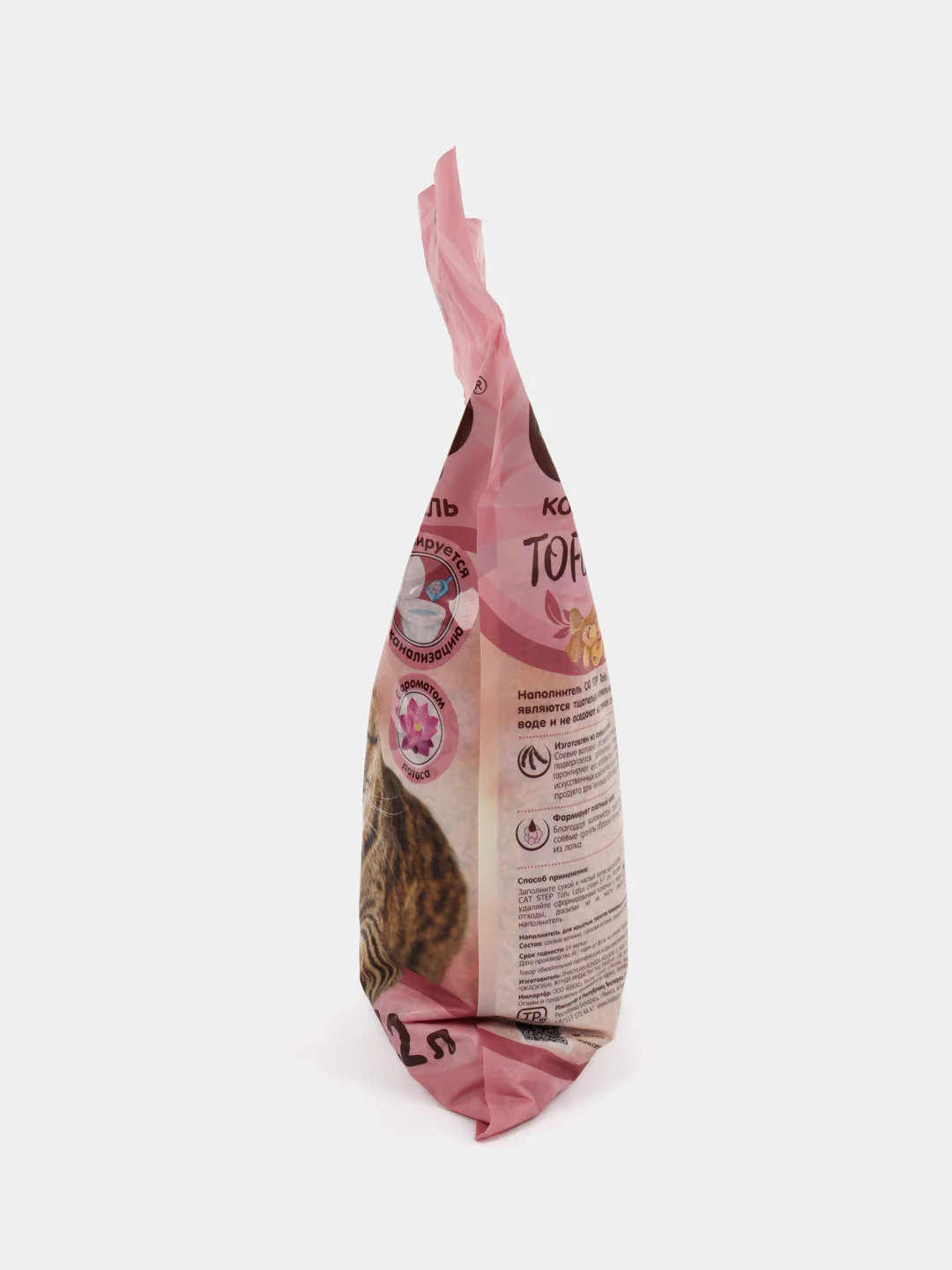 Соевый комкующийся наполнитель Cat Step Tofu Lotus, с цветочным ароматом, 12 л