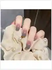 Накладные ногти короткие с дизайном форма Квадрат