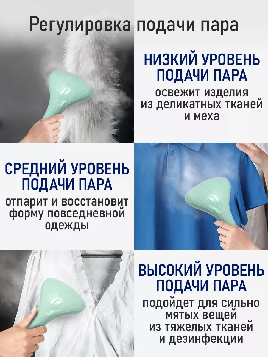 Белый вертикальный напольный отпариватель STINGRAY ST-ST301A белый/ментол