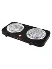 Серый металлик плитка электрическая настольная HOME ELEMENT HE-HP721B, 2 конфорки, d14, черный
