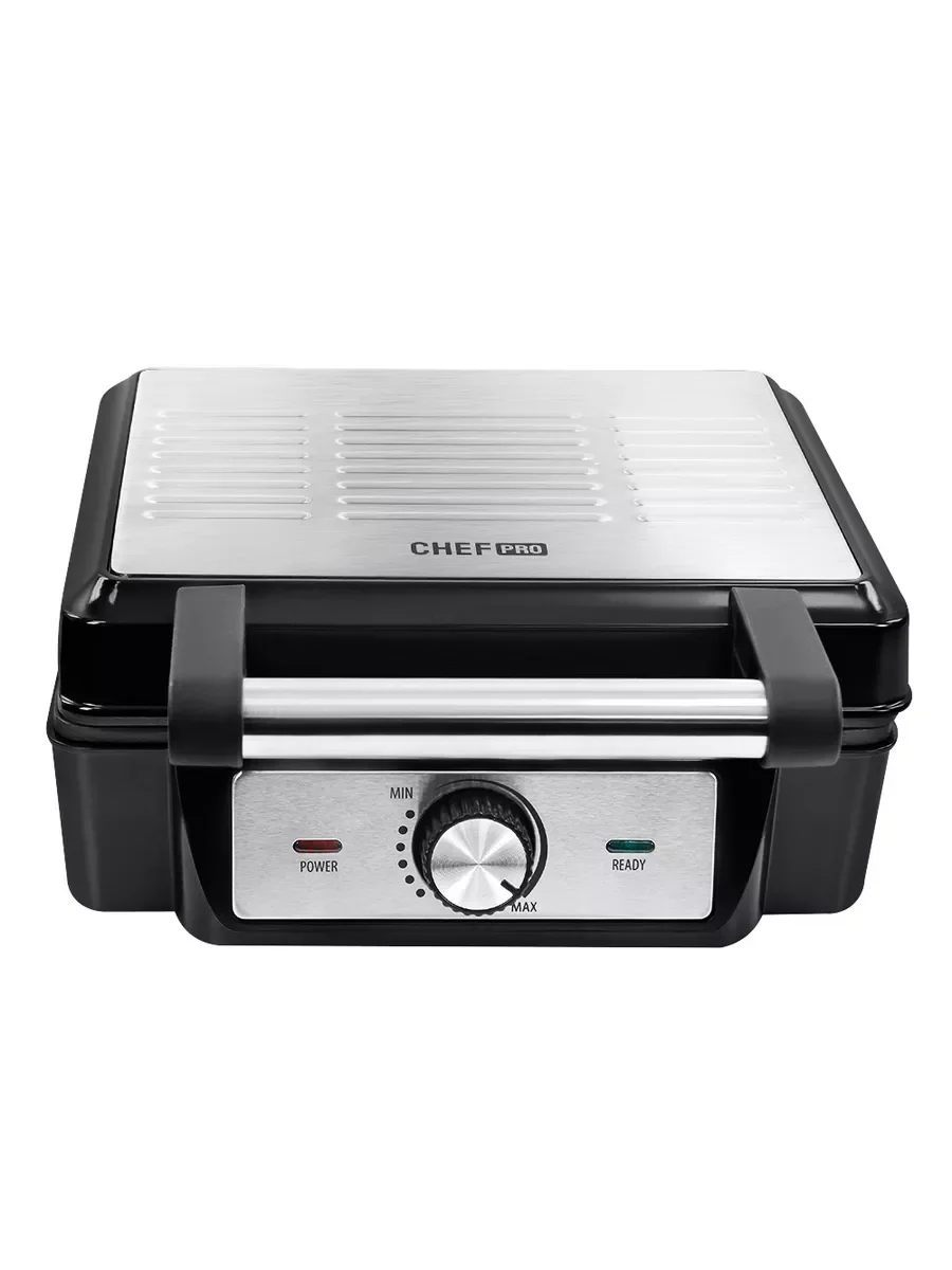 Серебряный вафельница CHEF PRO CF-SM1602A черный/сталь