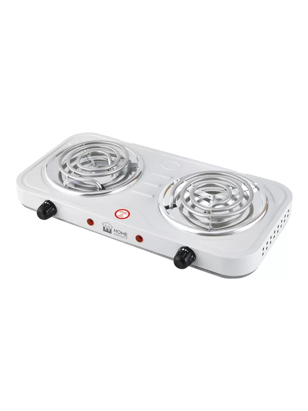 Плитка электрическая настольная HOME ELEMENT HE-HP720B, 2 конфорки, d14, белый