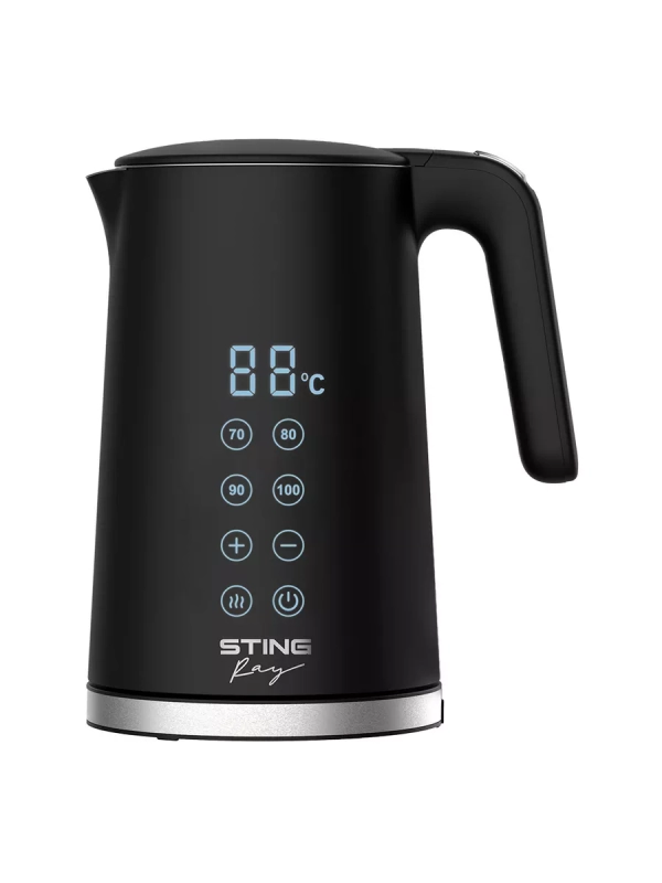 Чайник электрический STINGRAY ST-KT3016A ручной выбор температуры, автоподогрев, черный
