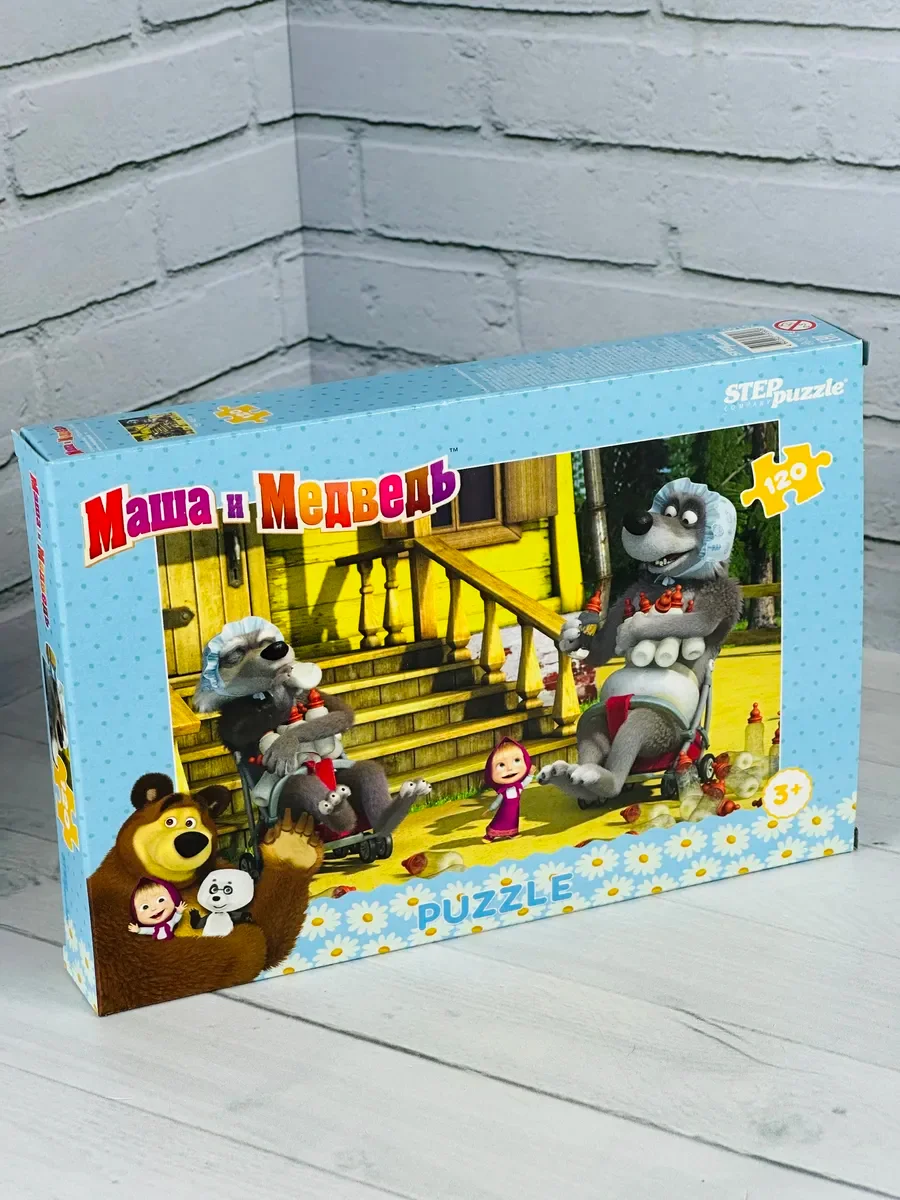 Мозаика пазл маша и медведь 120 элементов мультяшные герои