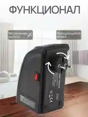 Черный портативный обогреватель  с пультом, электрический, тепловентилятор
