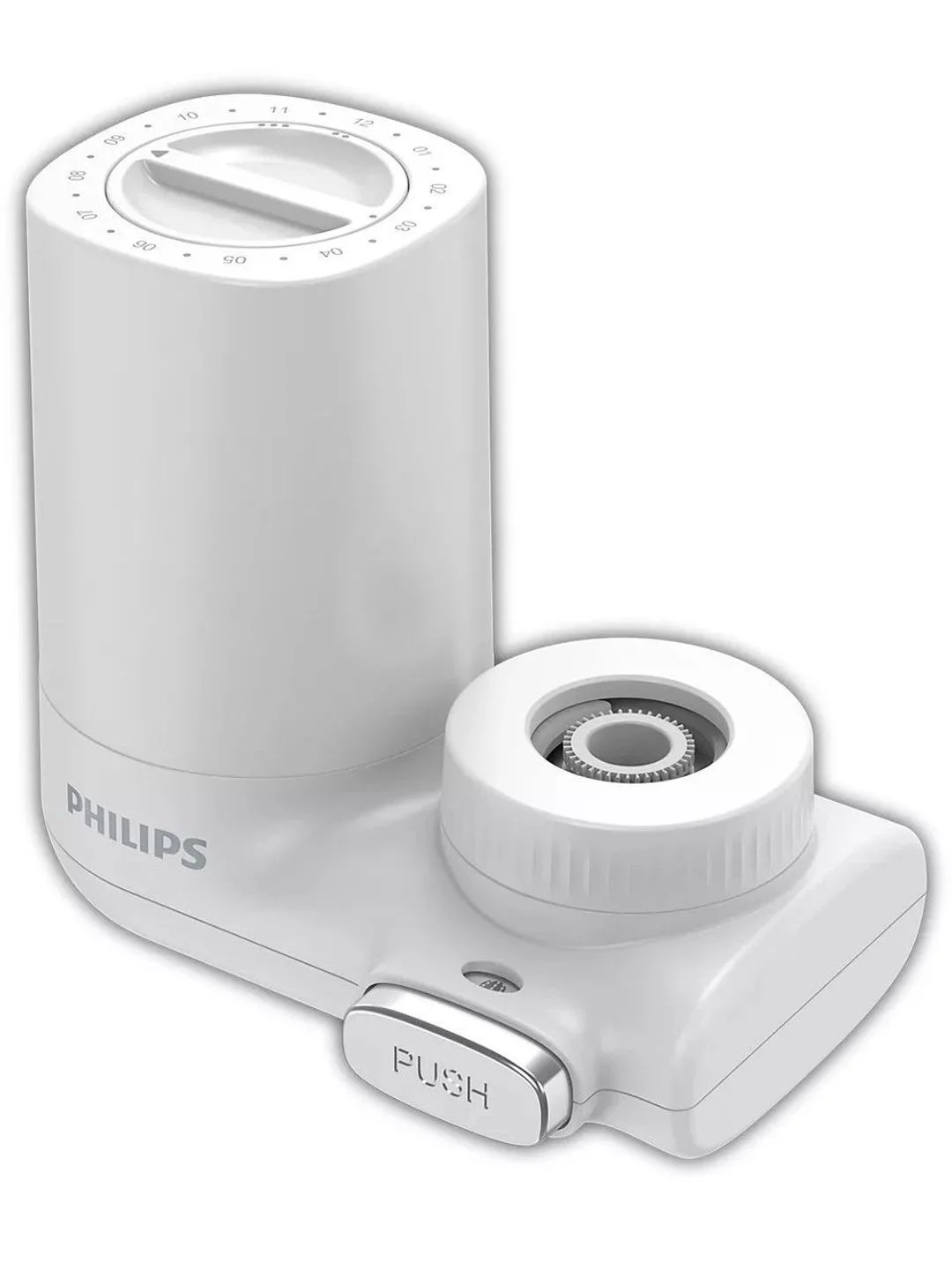 Серый фильтр для очистки воды на кран Philips AWP3703/10, скорость 2 л/мин, ресурс 1000 л